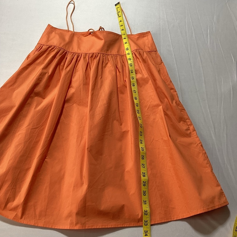 SNDYS Poplin Tie Detail Orange Spaghetti Strap Mini Dress - Picture 11 of 14